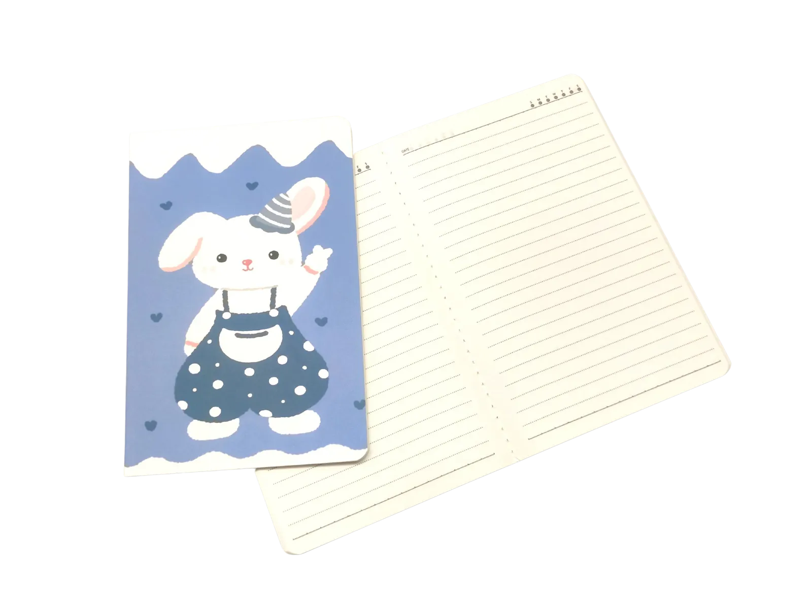 A5 Notebooks Bunny Rabbit  Design Cartoon Pattern Paper Cover Mini Notebook