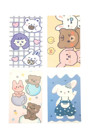 A5 Notebooks Bunny Rabbit  Design Cartoon Pattern Paper Cover Mini Notebook