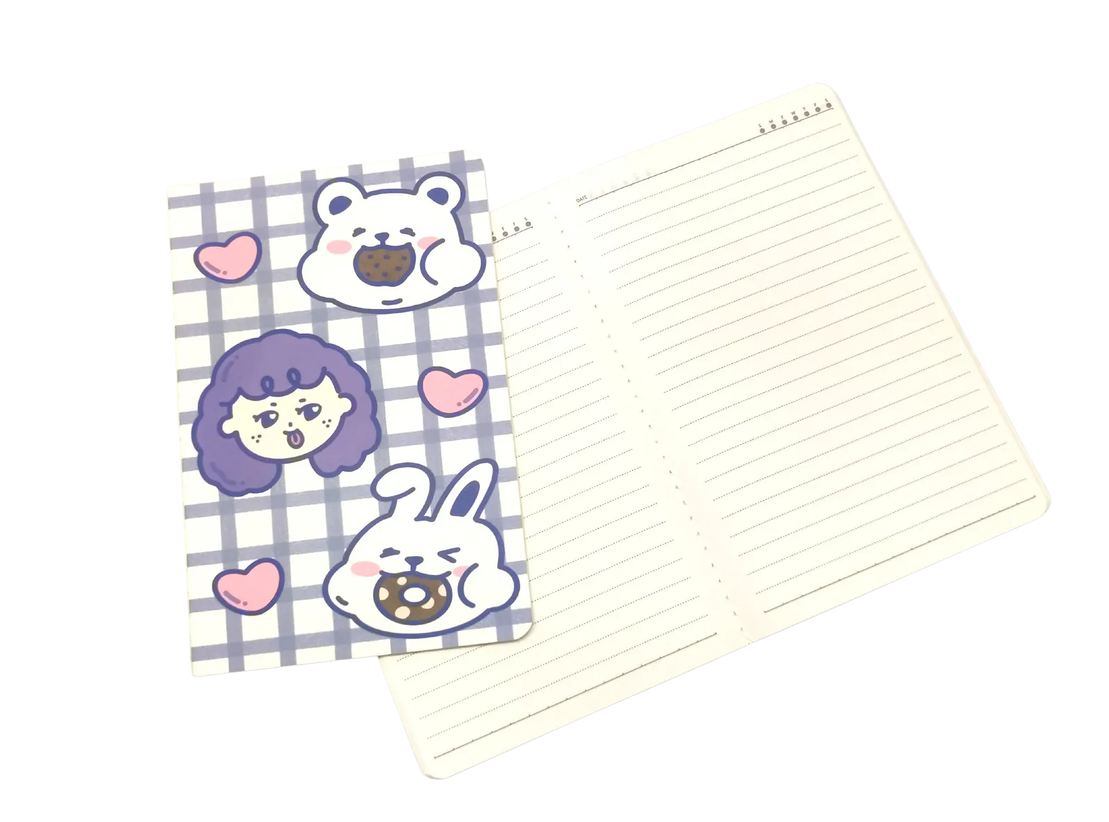 A5 Notebooks Bunny Rabbit  Design Cartoon Pattern Paper Cover Mini Notebook