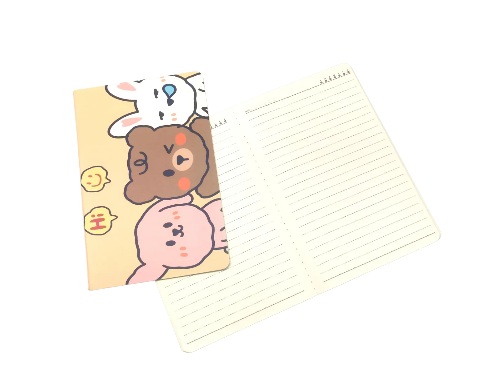 A5 Notebooks Bunny Rabbit  Design Cartoon Pattern Paper Cover Mini Notebook