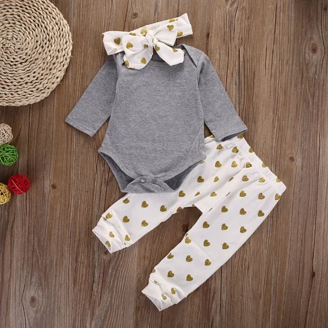 Baby Boy Clothes 2020 Autumn Baby Girl Clothing Sets Newborn Cotton Printed Long Sleeved T-shirt pants cap Kids 3pcs Suit