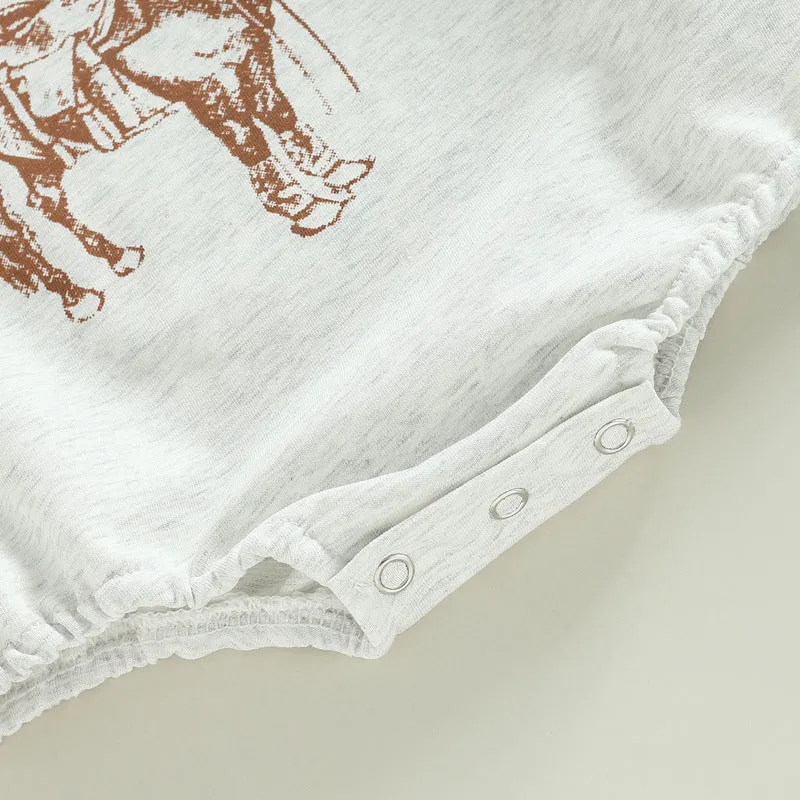 Baby Boys Girl Solid Letter Animal Print Bodysuit