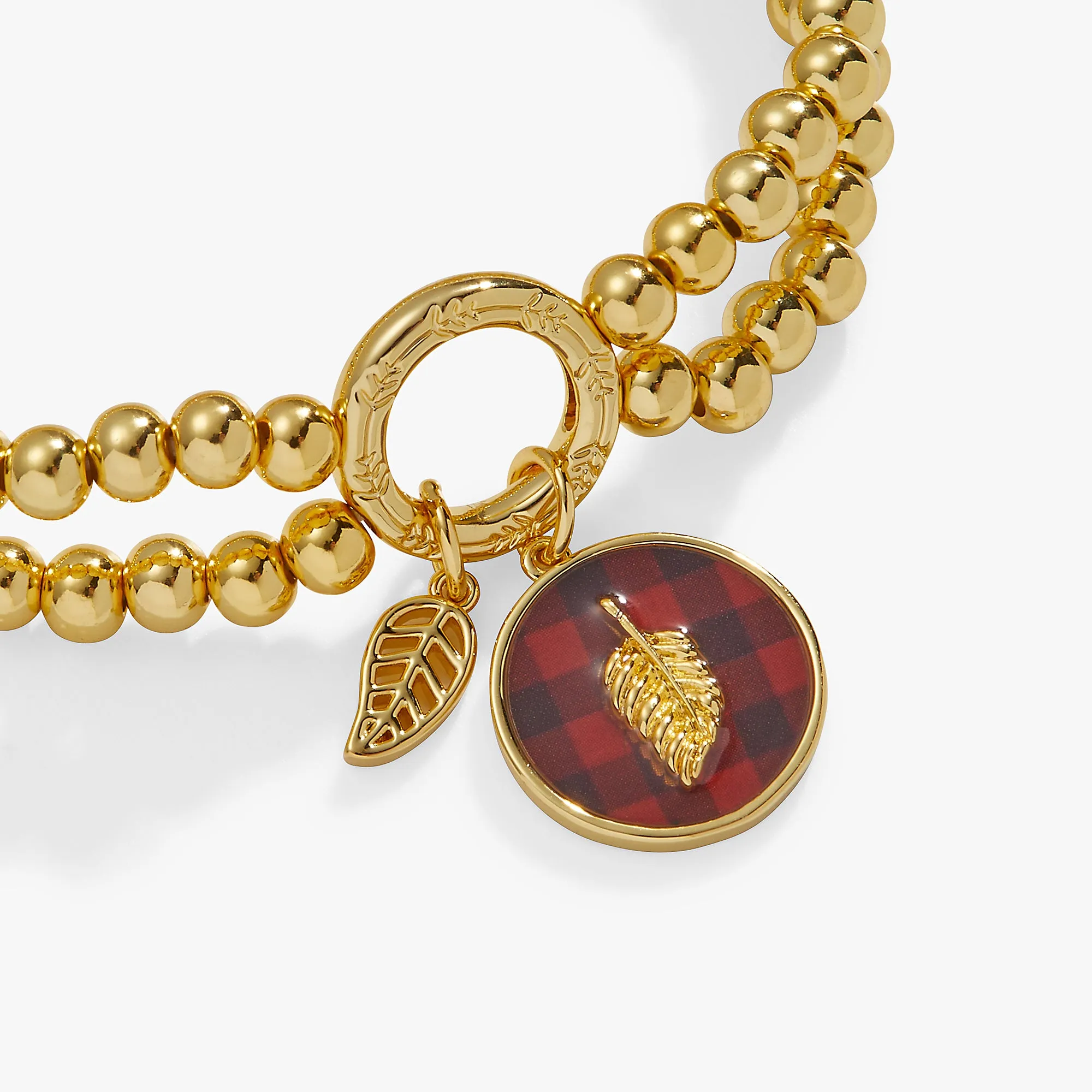Buffalo Plaid Stretch Bracelet
