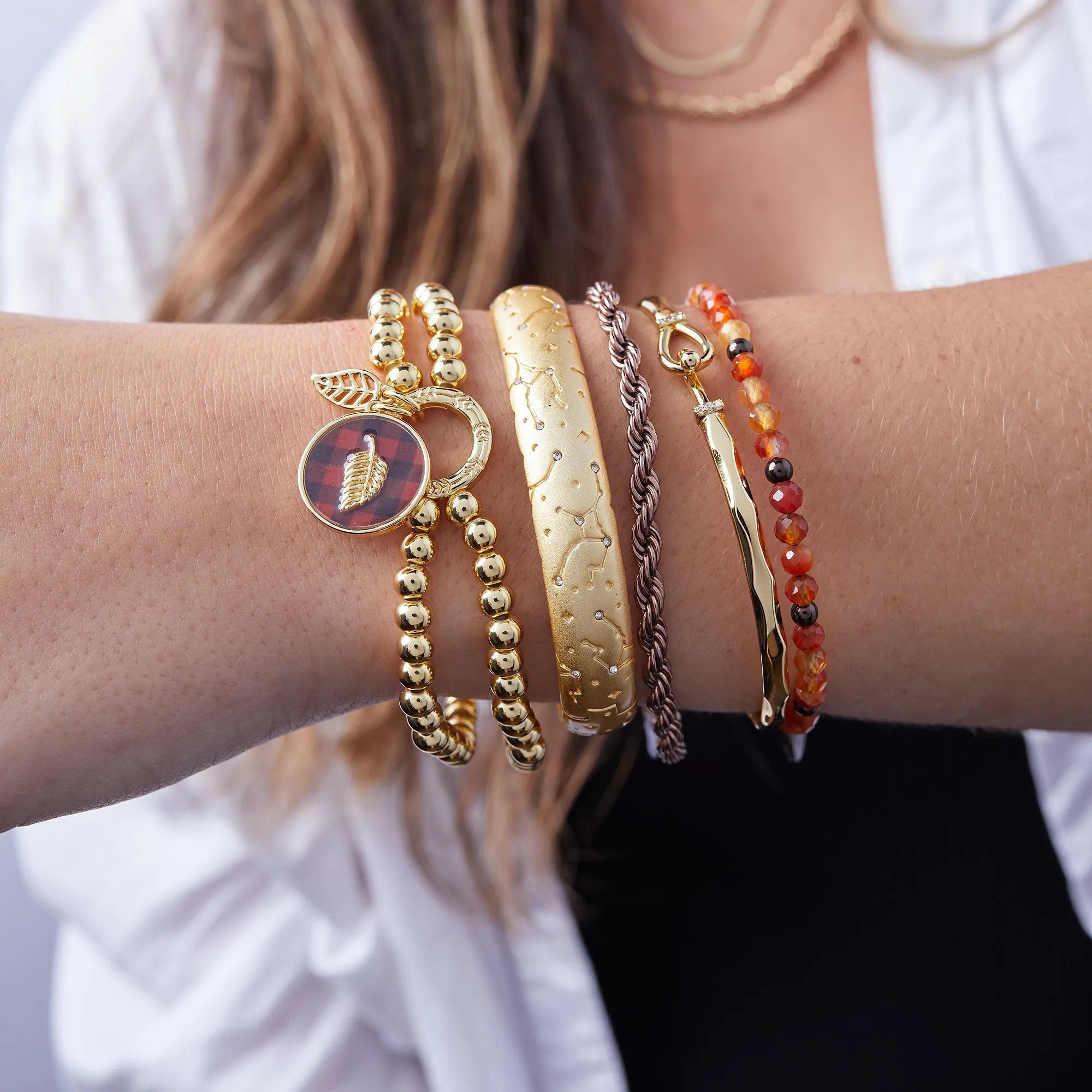 Buffalo Plaid Stretch Bracelet