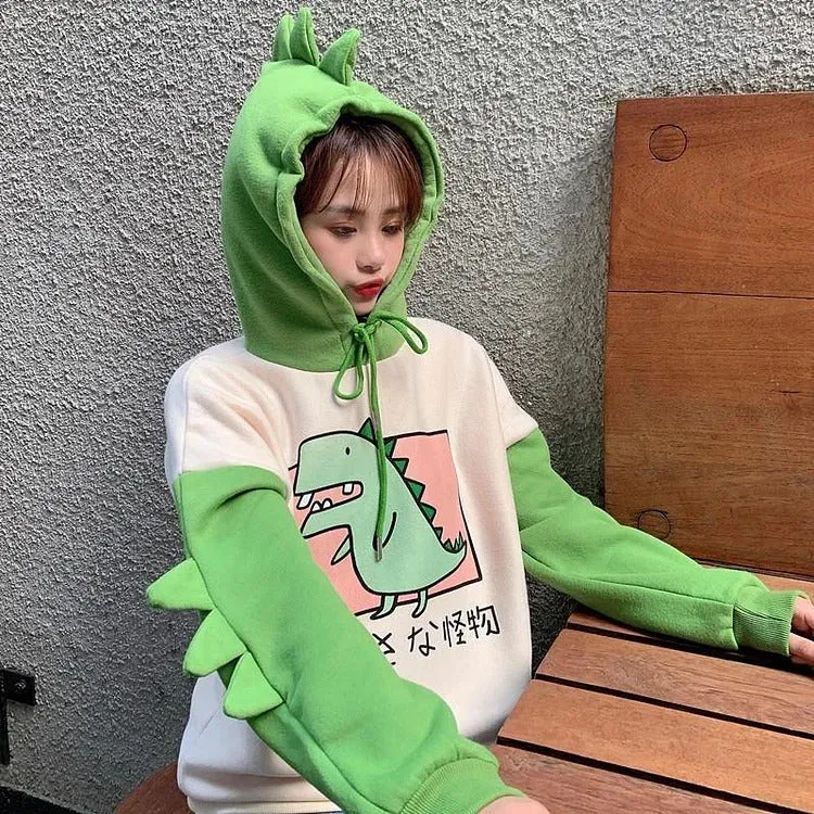 Cartoon Small Creature Dinosaur Sweatshirt Hoodie