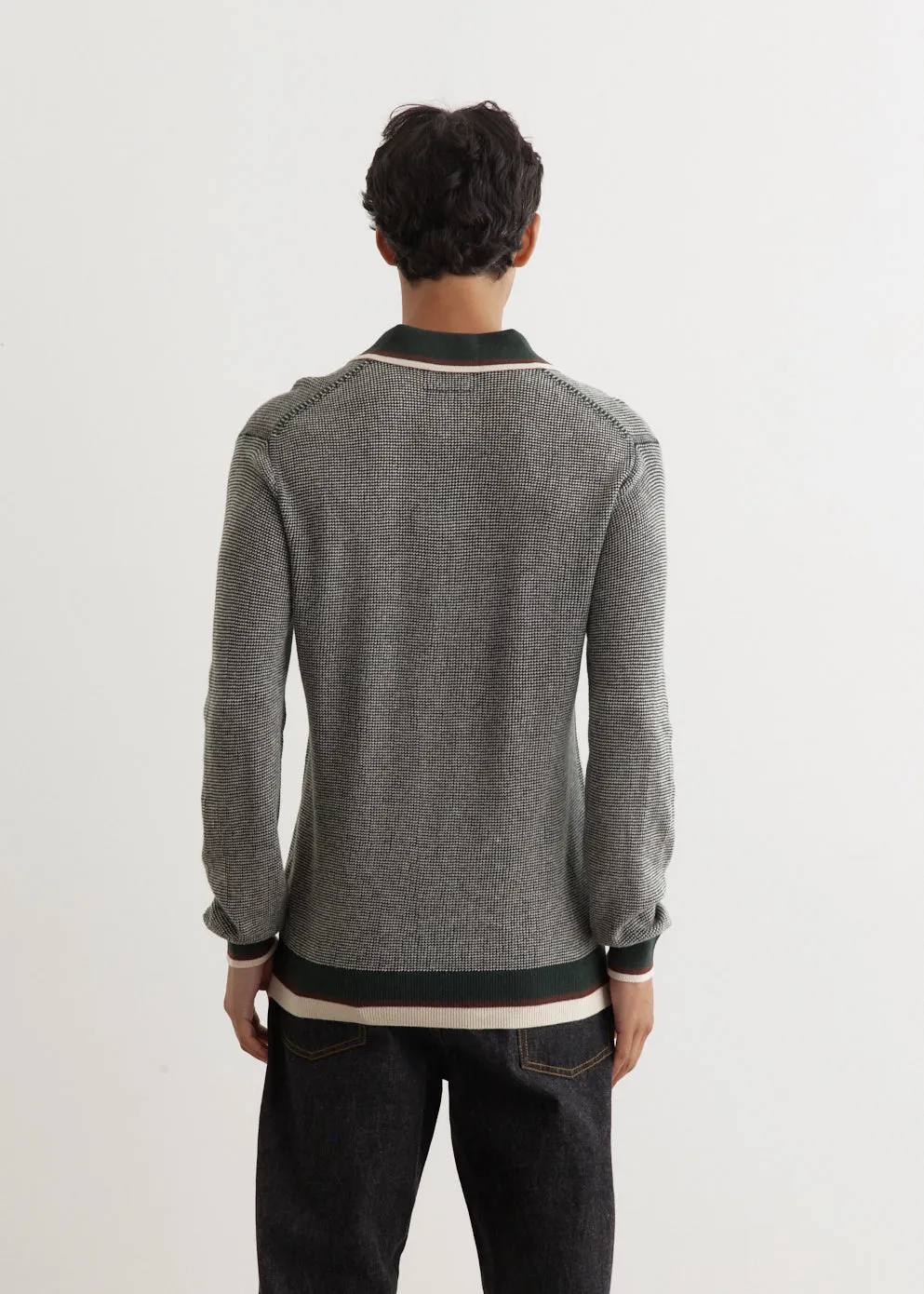 Collar Line Knit Polo