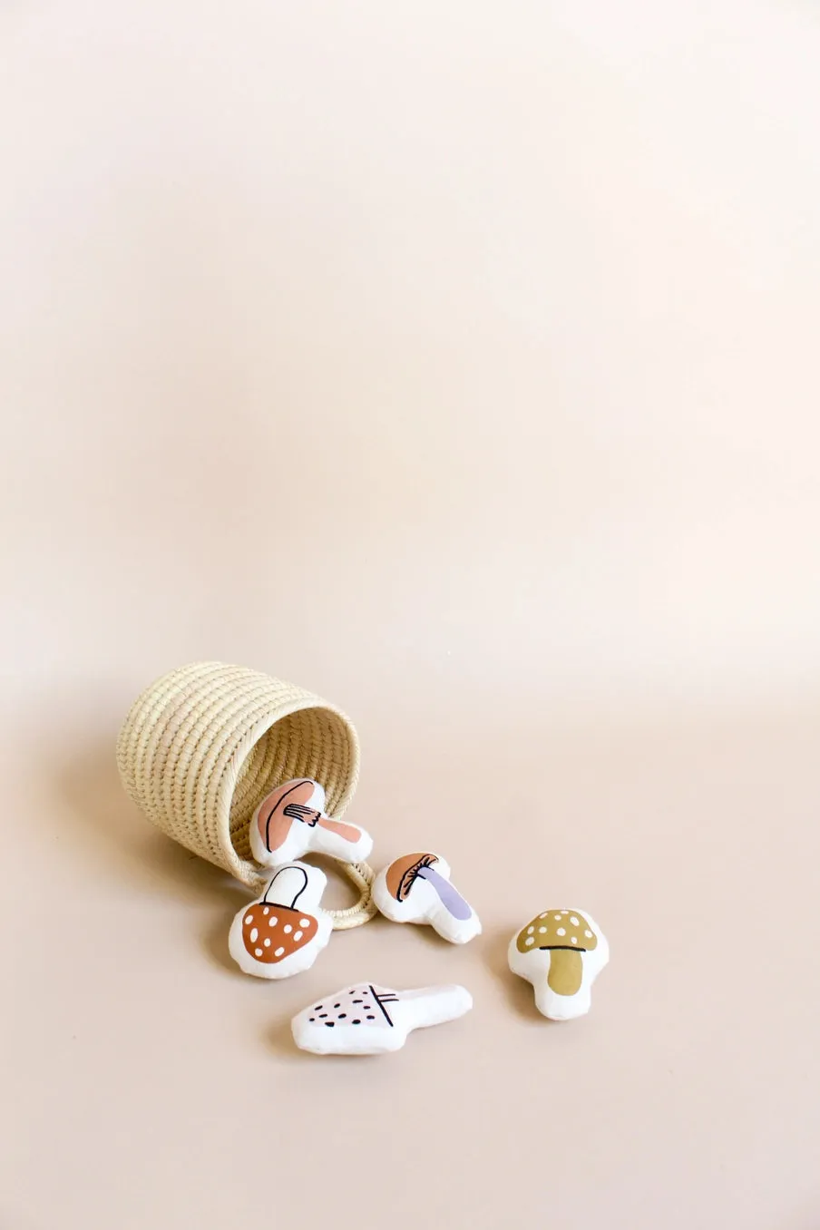 Mini Mushroom Basket Natural Reed Material