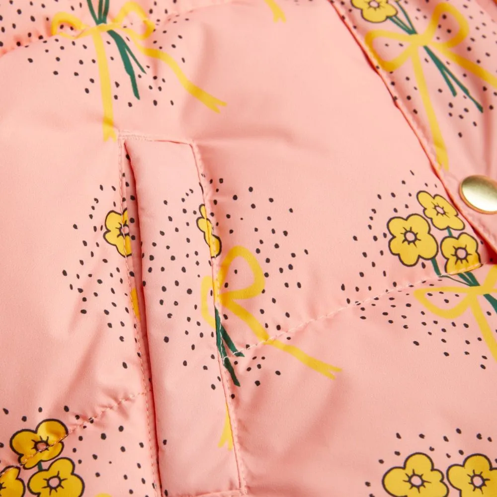 Mini Rodini Winter Flowers aop City Puffer Jacket