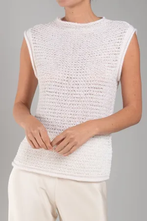 RIBBON KNIT MOCKNECK TANK