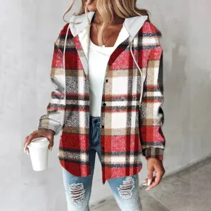 Sue | Plaid Hooded Jacket