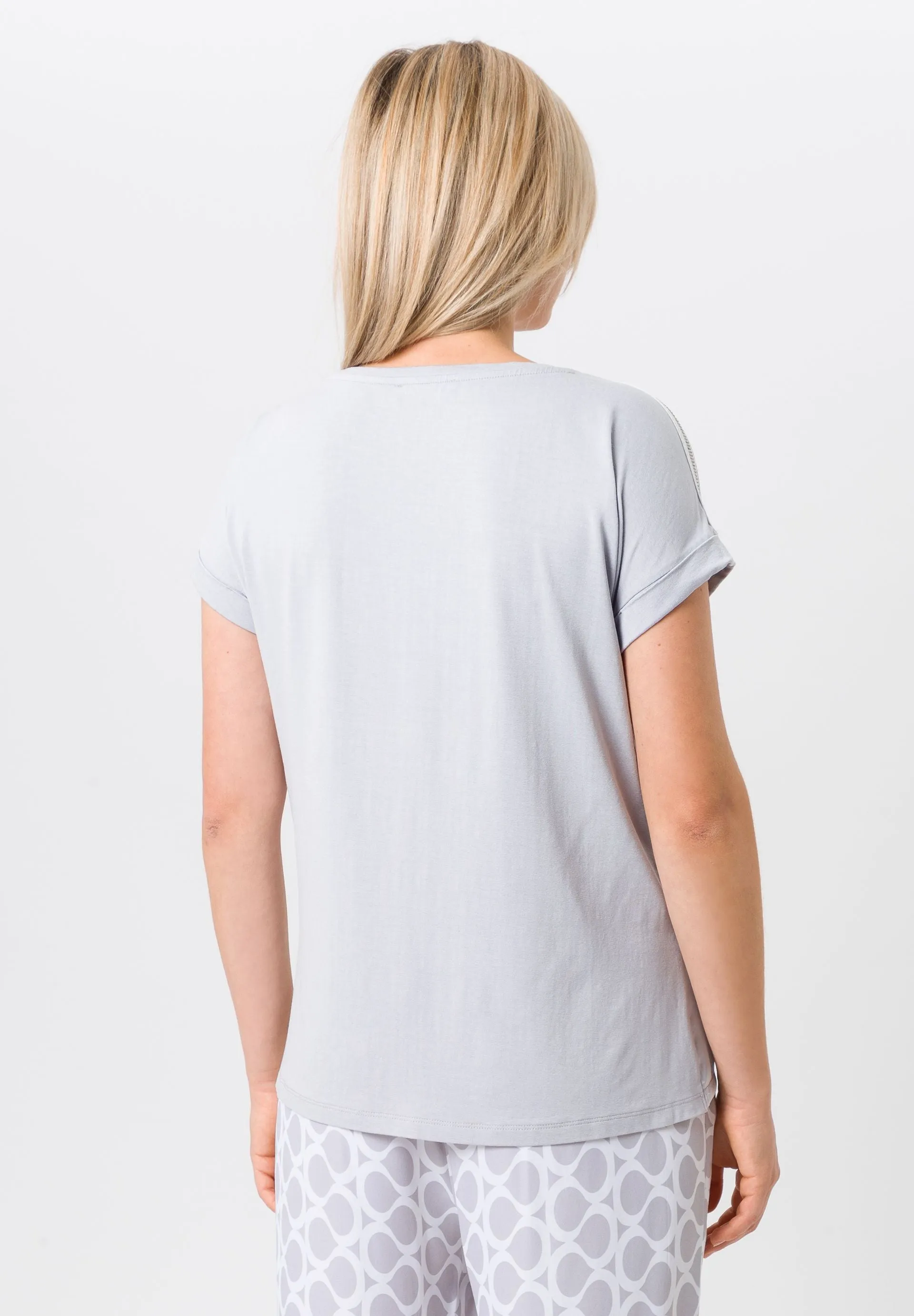 Tuzzi T-Shirt With Mixed Material Design