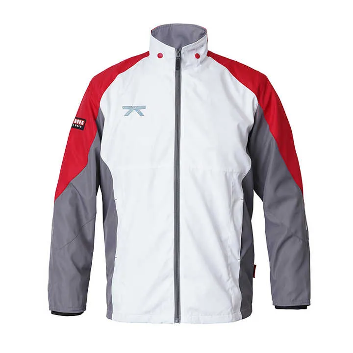 Wholesale Taekwondo Jacket Windproof Waterproof Windbreaker Red and White Models Jacket Autumn Long-sleeved Sportswear Dojos جاكيت تايكوندو للبيع بالجملة، جاكيت مقاوم للرياح والماء، جاكيت أحمر وأبيض، جاكيت خريفي بأكمام طويلة، ملابس رياضية، دوجو