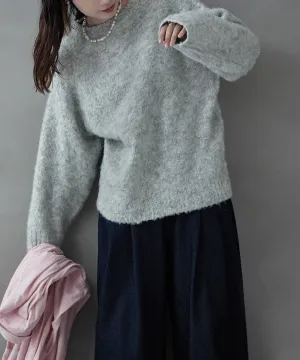 Wool mix shaggy knit PO